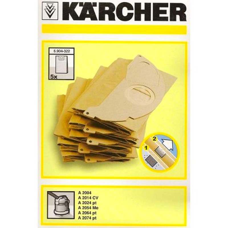 Sac Papier Par 5 69043220 Pour Aspirateur Karcher - Accessoire aspirateur -  entretien sols BUT