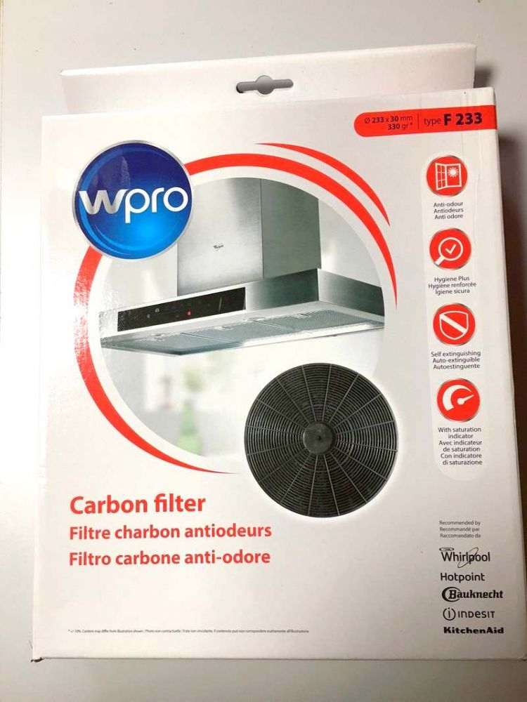 Filtre charbon type F233 Hotte Whirlpool