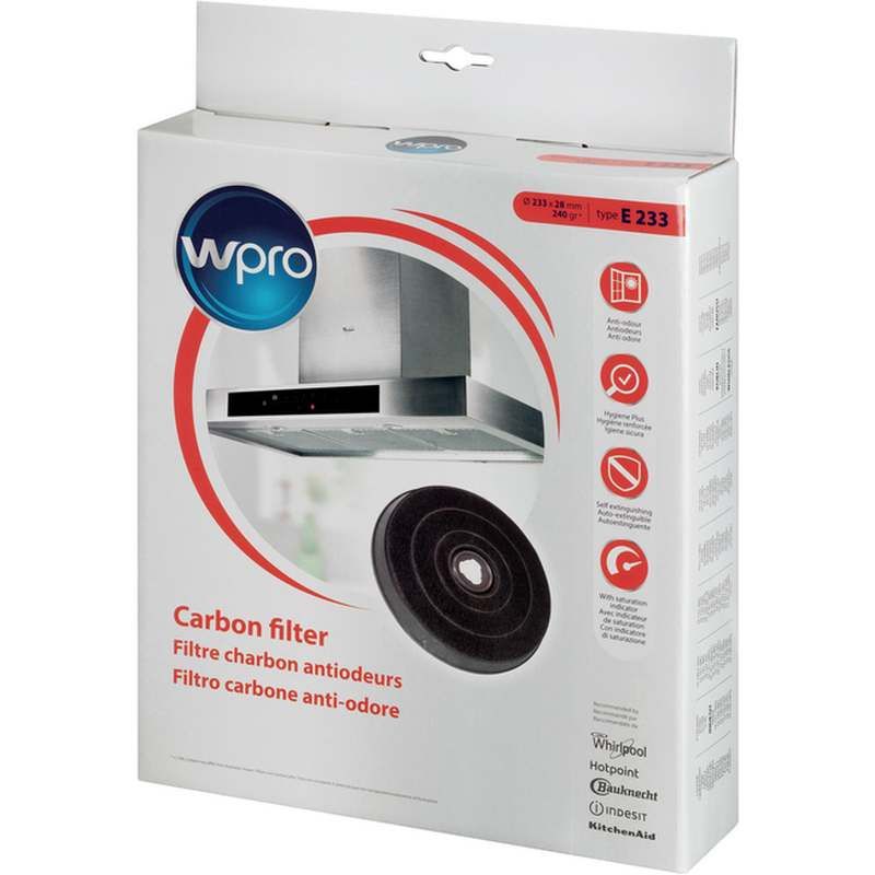 Filtre charbon Type E233 Hotte Whirlpool