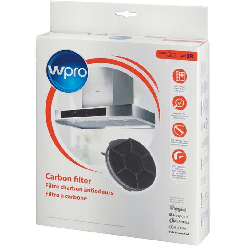 Filtre charbon Type 28 Hotte Whirlpool