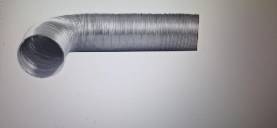 Gaine évacuation hotte alu 3 metres diametre 120mm